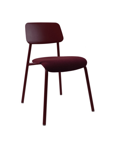 Židle Studie s čalouněným sedákem INDOOR | FERMOB black cherry