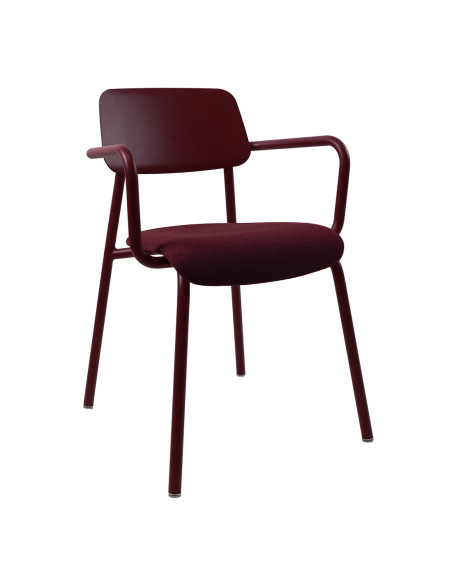 Židle Studie s područkami a čalouněným sedákem INDOOR | FERMOB - 4