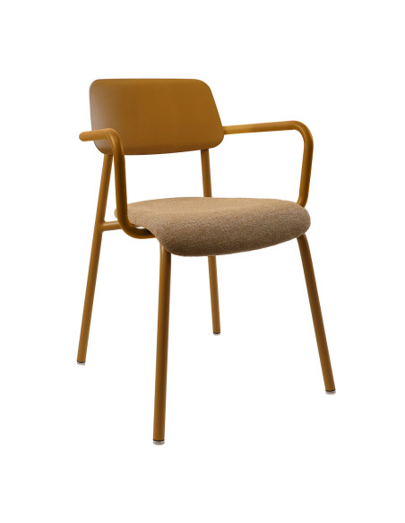 Židle Studie s područkami a čalouněným sedákem INDOOR | FERMOB gingerbread