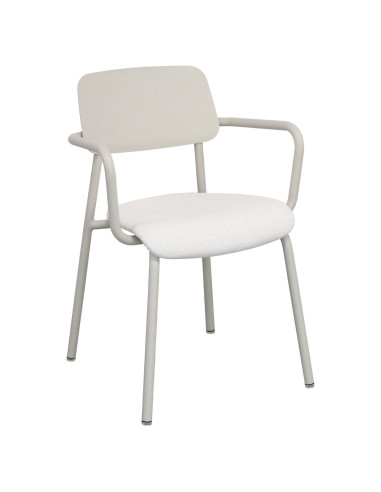 Židle Studie s područkami a čalouněným sedákem INDOOR | FERMOB clay grey