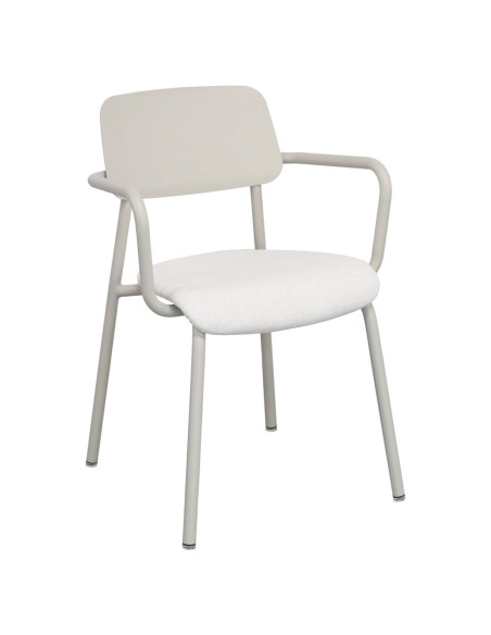 Židle Studie s područkami a čalouněným sedákem INDOOR | FERMOB clay grey