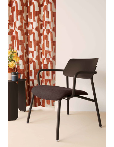 Křeslo Studie Lounge s čalouněným sedákem INDOOR | FERMOB
