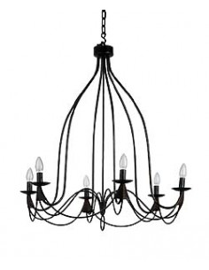 6-arm metal chandelier - 1