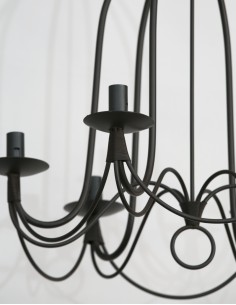 6-arm metal chandelier - 1 2