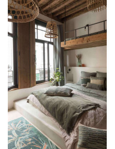 Velvet bedspread Fara Thym 80x200 | VIVARAISE - 1 2