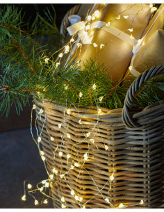 Světelná kaskáda Maggie stříbrná - 125LED | SIRIUS