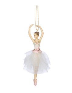 Suspender ballerina with tulle skirt and corset with rose...