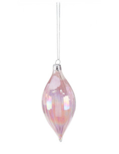 Vánoční dekorace – skleněná rýhovaná špička plněná...