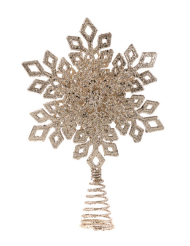 Vánoční dekorace – zlatá špička na stromek s...