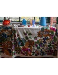 Ubrus s potiskem Leoleaf 170x270 | TESSITURA TOSCANA TELERIE