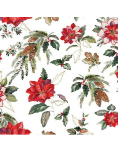 Lněný ubrus Etoile s vánočním motivem 85x85 | TESSITURA TOSCANA TELERIE