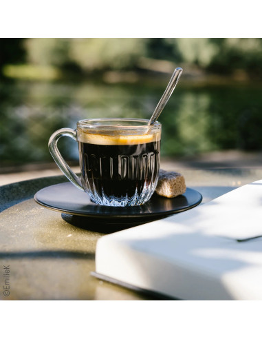 Sada dvou skleněných espresso šálků s podšálky Ouessant | LA ROCHÈRE - 2