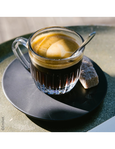 Sada dvou skleněných espresso šálků s podšálky Ouessant | LA ROCHÈRE - 3