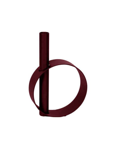 Kovová váza IOS pro jeden květ | FERMOB black cherry