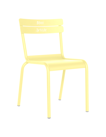 Dětská židle Luxembourg s motivem Artiste | FERMOB frosted lemon