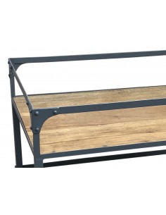 Kovový konzolový stolek se dřevem | dovoz Indie-1 2