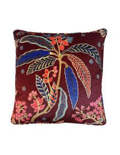 Sametový povlak polštáře 45x45 BIBI bordeaux | THEVENON