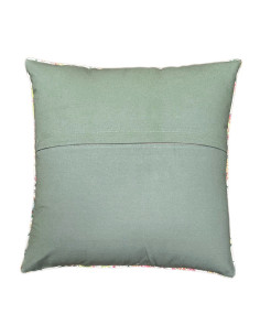 Bavlněný povlak polštáře 40x40, béžový s květy | dovoz Indie 2