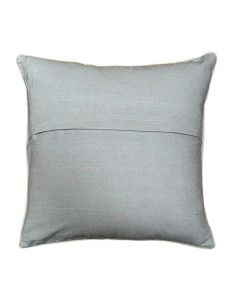 Bavlněný povlak polštáře 40x40, světle tyrkysový s květy | dovoz Indie - 1 2