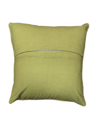 Bavlněný povlak polštáře 40x40, žlutý s květy | dovoz Indie a