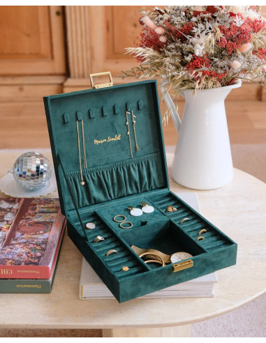 Šperkovnice ze zeleného sametu | MAISON SCARLET A