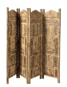 Wooden screen v.136, cream with patina - 1