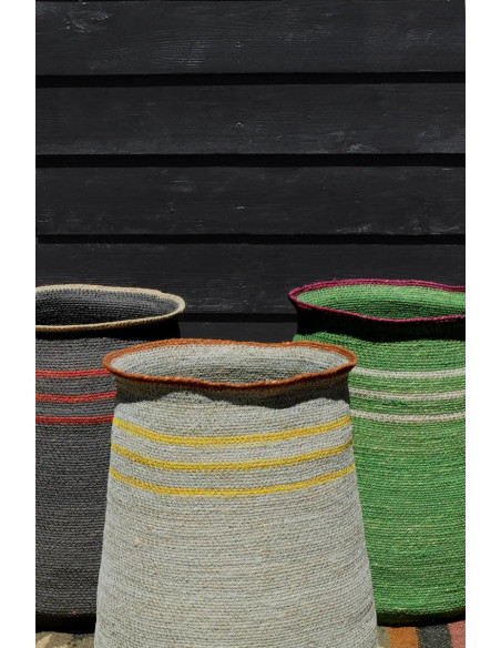 Úložný koš z mořského hyacintu, šedý | BAOBAB d