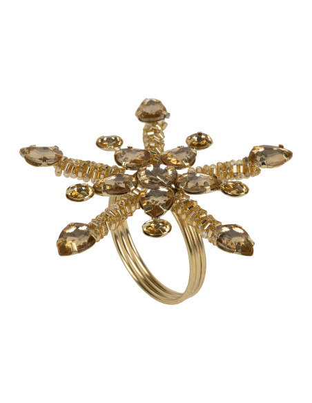 Kroužek na ubrousek se zdobenou zlatou vločkou | CÔTÉ TABLE - 2