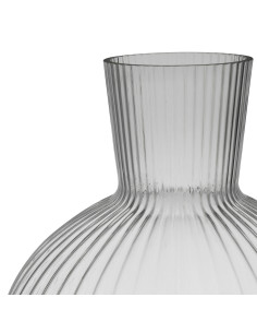 Skleněná váza Automnal - transparentní s rýhováním | CÔTÉ TABLE - 1 2