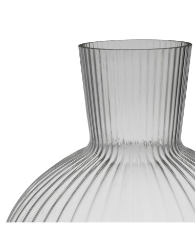Skleněná váza Automnal - transparentní s rýhováním | CÔTÉ TABLE - 2