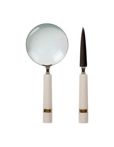 Set lupy a nožíku na dopisy s krémovou rukojetí | CÔTÉ TABLE