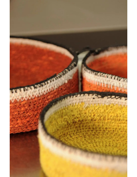 Úložný košík z přírodního materiálu L, cihlově červený | BAOBAB b