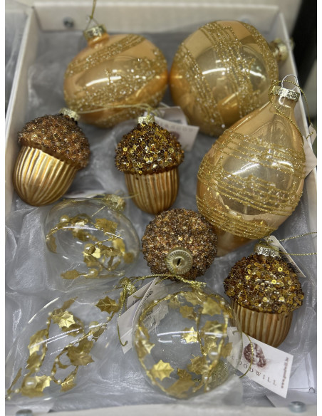 Vánoční dekorace – závěsná skleněná cibulka s notovou osnovou | GOODWILL