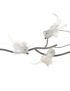 Vánoční dekorace – bílý ptáček na klipu, zdobený... 2