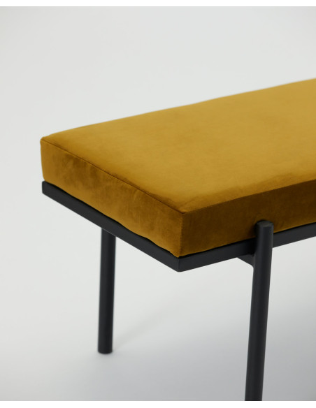 Lavice Lao se sametovým sedákem, tmavě olivový | HOUSE DOCTOR