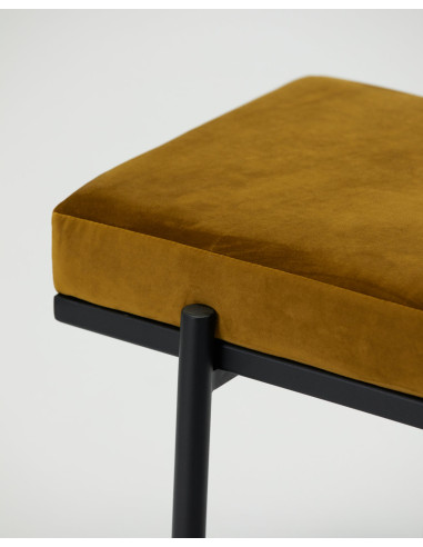 Lavice Lao se sametovým sedákem, tmavě olivový...