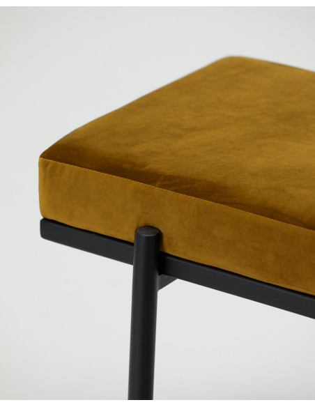 Lavice Lao se sametovým sedákem, tmavě olivový | HOUSE DOCTOR