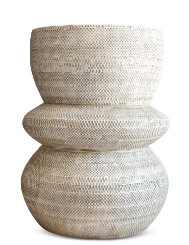 Keramický stolek/ taburet Siham krémový | VIPS AND FRIENDS - 1