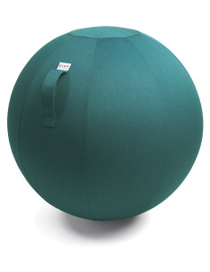 Sedací / jóga míč s látkovým potahem LEIV Dark Petrol 60-65cm | VLUV