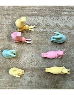 Dekorační figurka - jóga zajíc v křídové bílé barvě | AFFARI 2