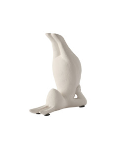 Dekorační figurka - jóga zajíc v křídové bílé barvě | AFFARI