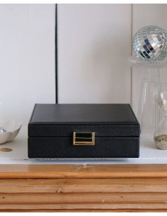 Šperkovnice z černé umělé kůže | MAISON SCARLET