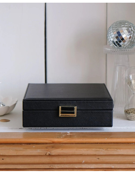 Šperkovnice z černé umělé kůže | MAISON SCARLET