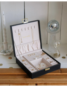 Šperkovnice z černé umělé kůže | MAISON SCARLET - 1 2