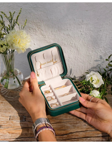Víkendová šperkovnice ze zelené umělé kůže |...