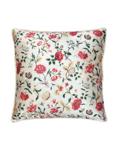 Povlak polštáře 40x40 s hedvábným leskem a potiskem květů | dovoz Indie - 1