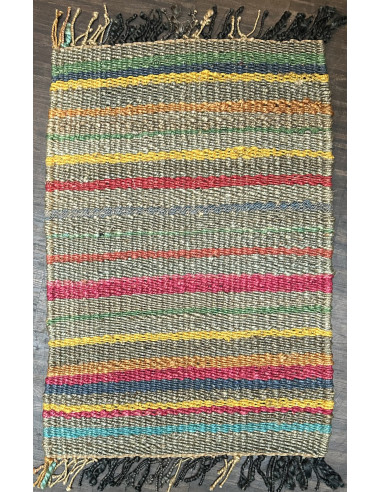 Barevný kobereček 61x90 z konopných vláken, multicolor | dovoz Indie - 1