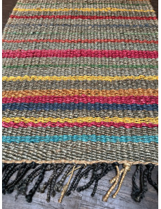 Barevný kobereček 61x90 z konopných vláken, multicolor | dovoz Indie 2