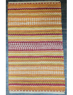 Přírodní koberec z konopných vláken, 95x160cm, oranžový | dovoz Indie