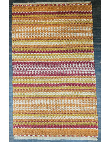 Přírodní koberec z konopných vláken, 95x160cm, oranžový | dovoz Indie